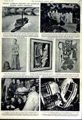Old Vintage Print 1951 Penrhyn Castle Bangor Boat Lyons Prison Camp Art 20th