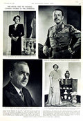 Old Vintage Print 1951 Princess Elizabeth Alexander Tunis Laurent Canada 20th