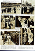 Old Vintage Print 1951 Queen Wales Mayor Cardiff Jenkins Loan Exhibition 20th