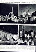 Old Vintage Print 1951 London Battersea Vista Lake Piazza Pavilion Piper 20th