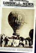 Original Old Vintage Print 1951 Paris France Balloon Ascent Bimillenary Rozier
