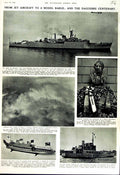 Original Old Vintage Print 1951 Frigate Ship Relentless Portsmouth Dauguerre