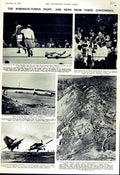 Original Old Vintage Print 1951 Boxing Robinson Turpin Korea War Field Aircraft