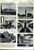 Original Old Vintage Print 1951 College Mark Audley Almshouses Trinity Church