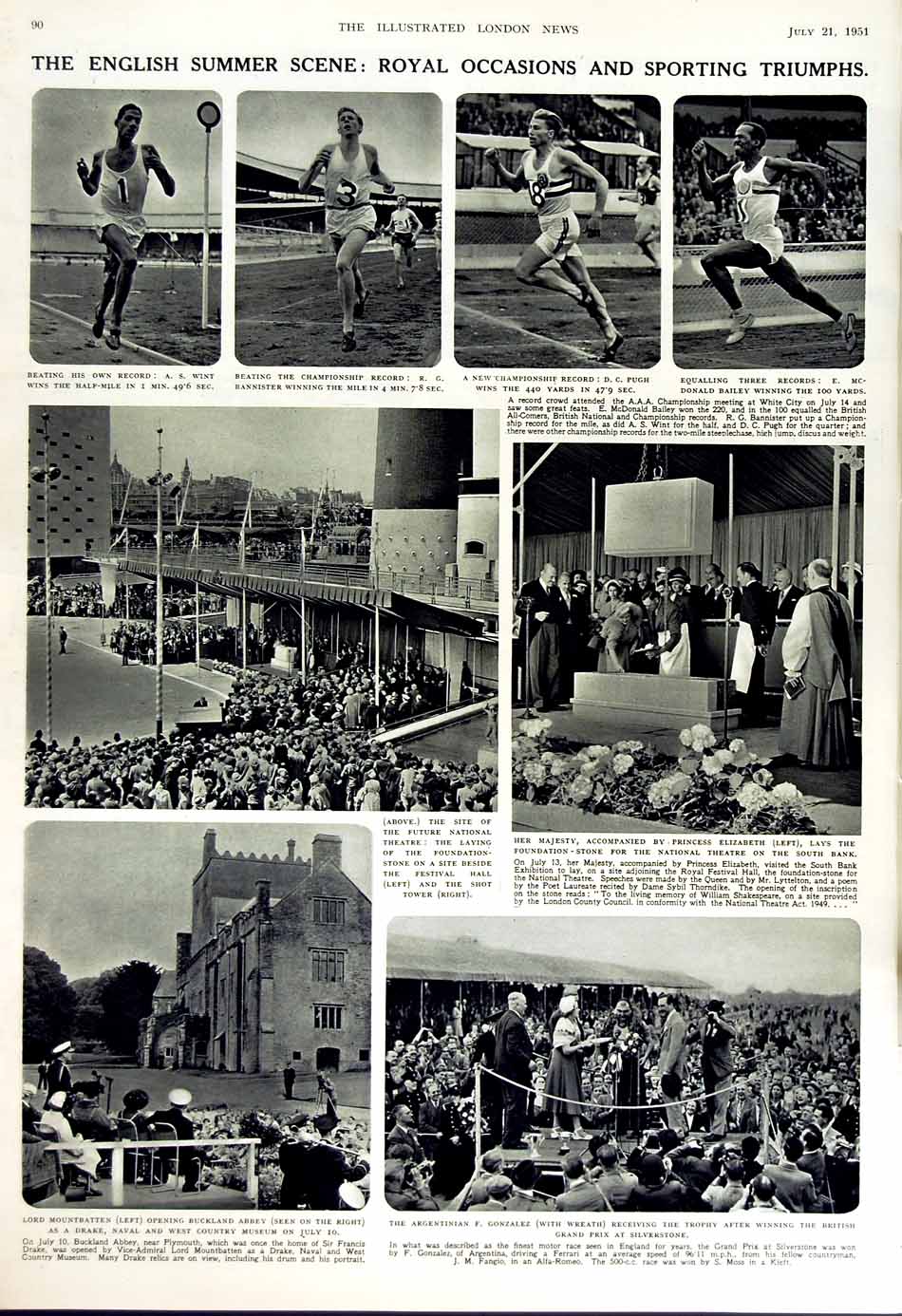 Old Vintage Print 1951 America Floods Kansas Topeka Ship Sport Buckland 20th