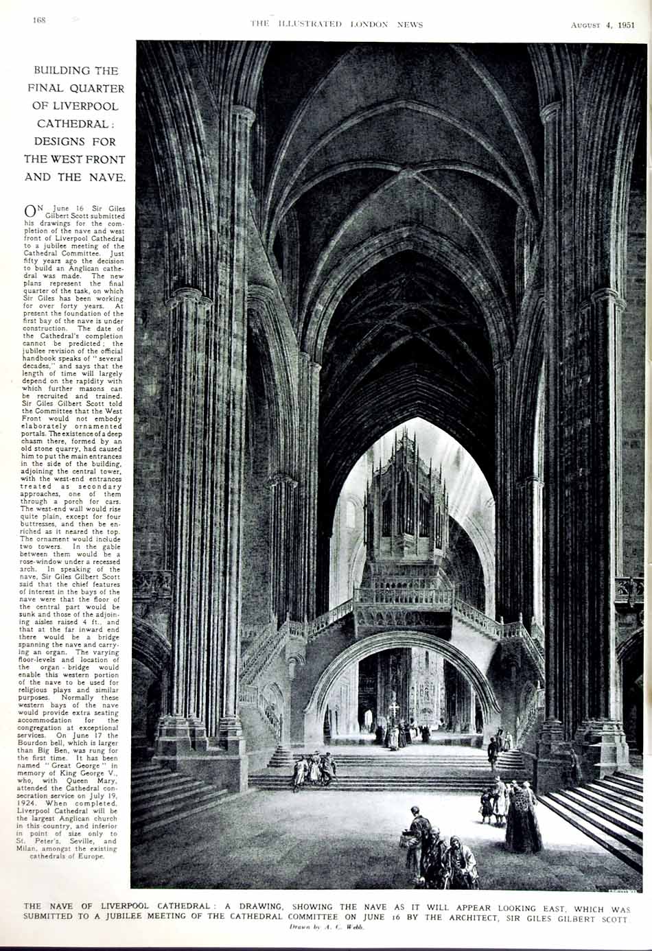 Old Vintage Print 1951 Abdullah Murder Aksa Mosque Liverpool Cathedral 20th