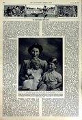Old Vintage Print 1951 Edinburgh Pipers March Princess Anne Charles Baby 20th
