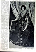 Antique Old Print 1951 Festival Exhibition Silver London Isabella Bourbon 20th