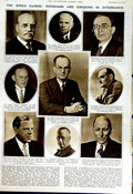 Old Vintage Print 1951 Queen Mary Princess Elizabeth Buckingham Surgeons 20th