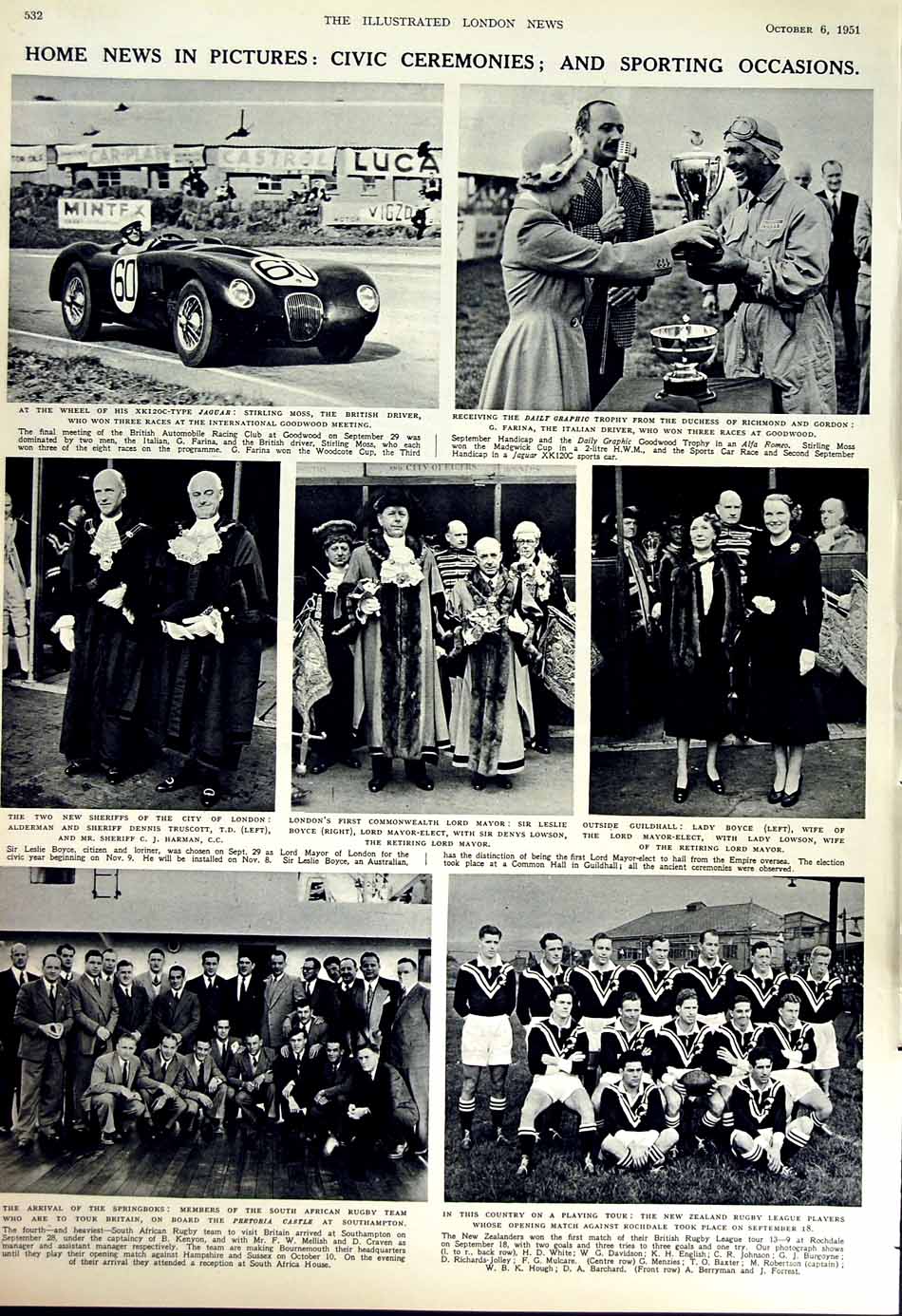 Original Old Vintage Print 1951 Korea War Munitions Sport Rugby Truscott Boyce
