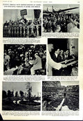Original Old Vintage Print 1951 Korea War America Aircraft Cassels Rome Berlin