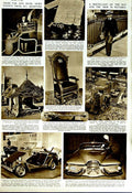 Antique Old Print 1951 Royal Train Railway Canada Canadair Ship Paris Car 20th