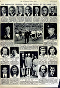 Old Vintage Print 1951 Vaughan Lyttelton Lloyd Jessup Baudouin Football 20th