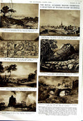 Original Old Vintage Print 1951 Croyland Abbey Art Brecknock Carnarvon Flowers