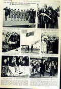 Old Vintage Print 1951 Princess Elizabeth Canada Ojibway Washington Tomb 20th