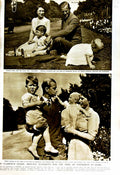 Original Old Vintage Print 1951 Princess Elizabeth Duke Edinburgh Clarence War
