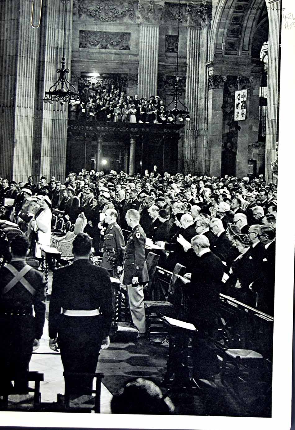 Antique Old Print 1951 Archbishop Canterbury St. Paul'S Cathedral England 20th