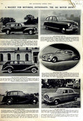 Original Old Vintage Print 1951 Motor Car Show Earls Court Ford Jaguar Humber