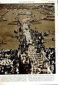 Original Old Vintage Print 1952 Echaristic Congress Montjuich Stadium Barcelona