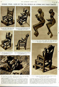 Original Old Vintage Print 1952 Gods Sea Cyprus Archaeology Bronze Throne Tenon