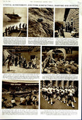 Original Old Vintage Print 1952 Agriculture Show Sheep Kensington Ship Games