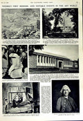 Original Old Vintage Print 1952 Mauduit Zoffany Art Museum Nigerian Archaeology