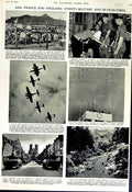 Original Old Vintage Print 1952 Asia France England R.A.F Jets War Siers Rheims
