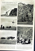 Old Vintage Print 1952 War Flail Tank Eastney Marine Commandos Isle Wight 20th