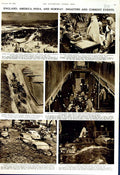 Original Old Vintage Print 1952 America Flood Brighton Holmenkollen Oslo Snow