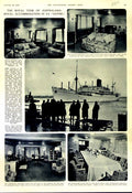 Original Old Vintage Print 1952 Australia Duke Edinburgh Victoria Albert Ship