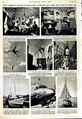 Antique Old Print 1952 Macklin Turkish Prime Minister Windmill Ship Yacht 20th