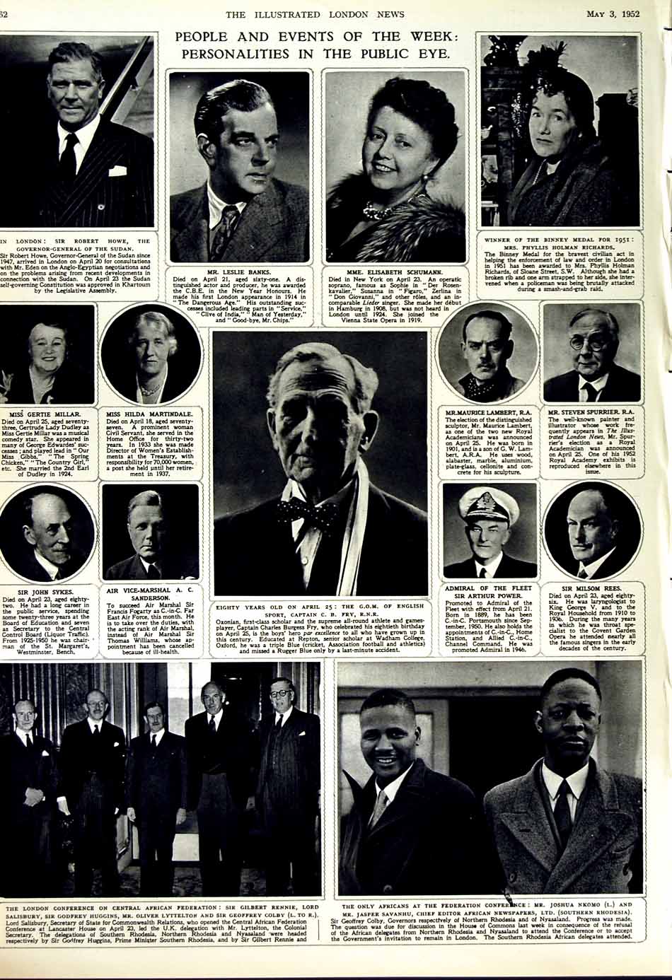 Antique Old Print 1952 Jet Airliner Comets Fry Rennie Sanderson Howe Rees 20th