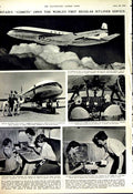 Original Old Vintage Print 1952 Windsor Castle Grenadier Guards Aircraft Comet