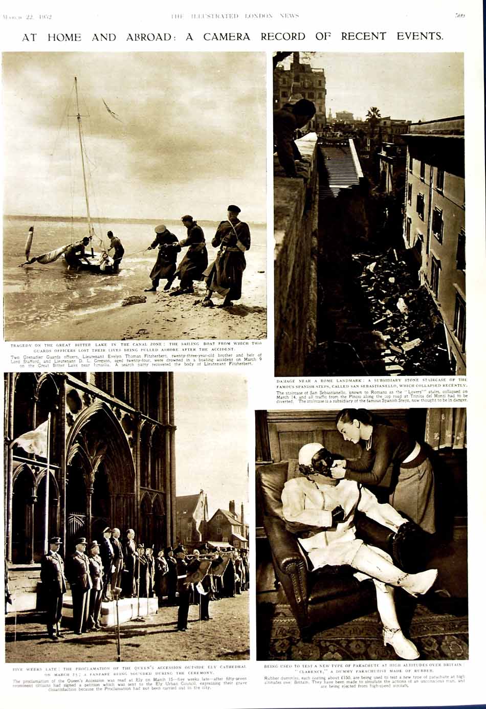 Original Old Vintage Print 1952 Church Fleet Street Oxford Ely Cathedral Siers