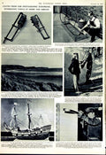 Original Old Vintage Print 1952 England Africa Rugby Twickenham Mayflower Ship