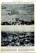 Original Old Vintage Print 1952 Eldon Fire London Libuan Battlefields Tobruk