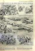 Original Old Vintage Print 1952 Art Sketches Bryan De Grineau Australia London