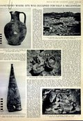 Old Vintage Print 1952 Bronze Age Cyprus Archaeology Buccherro Jug Jars 20th