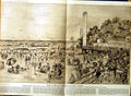 Old Vintage Print 1952 Australia Manly Pacific Beach Sydney Shark Alarm 20th