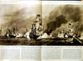 Antique Old Print 1952 Battle Texel Ships War William Vn De Velde Younger 20th