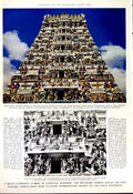 Old Vintage Print 1952 Gen Eagle Eyrie Cairngorms Mylapore Temple Gate 20th