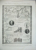 Old Antique Print 1904 Submarine Signals Munday Ship Anglo-French Peace 20th