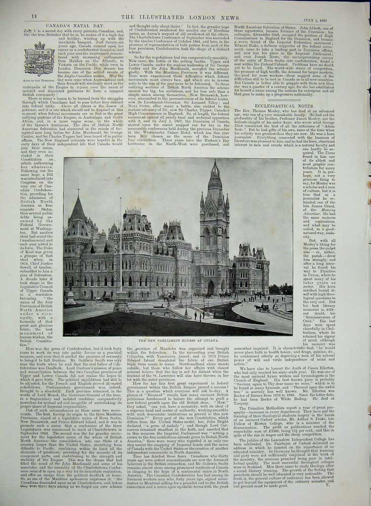 Old Antique Print 1893 Little Girl Lady Kitten Garden Parliament Ottawa 19th