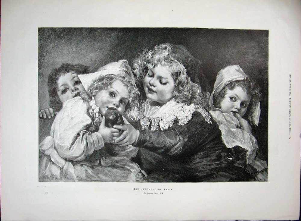 Old Antique Print 1898 Bishop Sumner Winchester Guildford Paris Children 19th