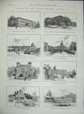 Old Antique Print 1891 Princess Louis Victoria Schleswig-Holstein Palace 19th