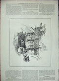 Original Old Antique Print 1891 Theatre Royalty Vaudeville Queens Grand Pinder