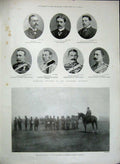 Original Old Antique Print 1900 Naauwpoort General French War Siers Denbigh