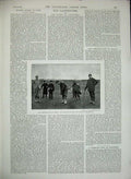 Old Antique Print 1892 Venetian Fete Thames Richmond Golf Balfour Sport 19th