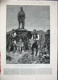 Original Old Antique Print 1880 Montenegrin Pecorica Siers War Petrovics Camp