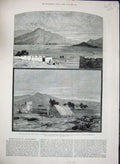 Old Antique Print 1880 Afghan War Battle Maiwand Blackwood Grave Eedgah 19th